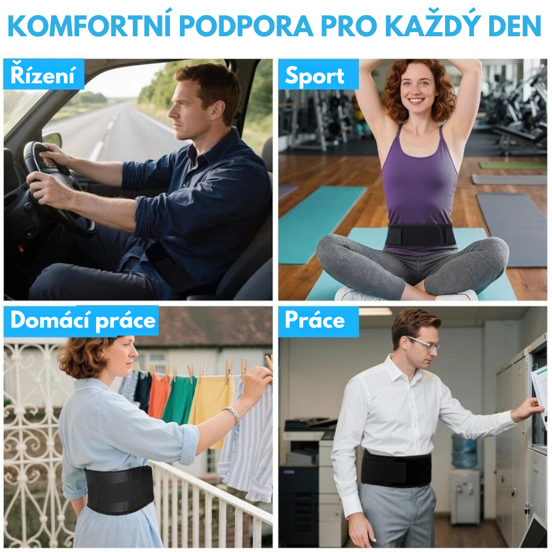 Korelief™: Magnetický samonabíjecí bederní pás pro okamžitou úlevu od bolesti a korekci postoje