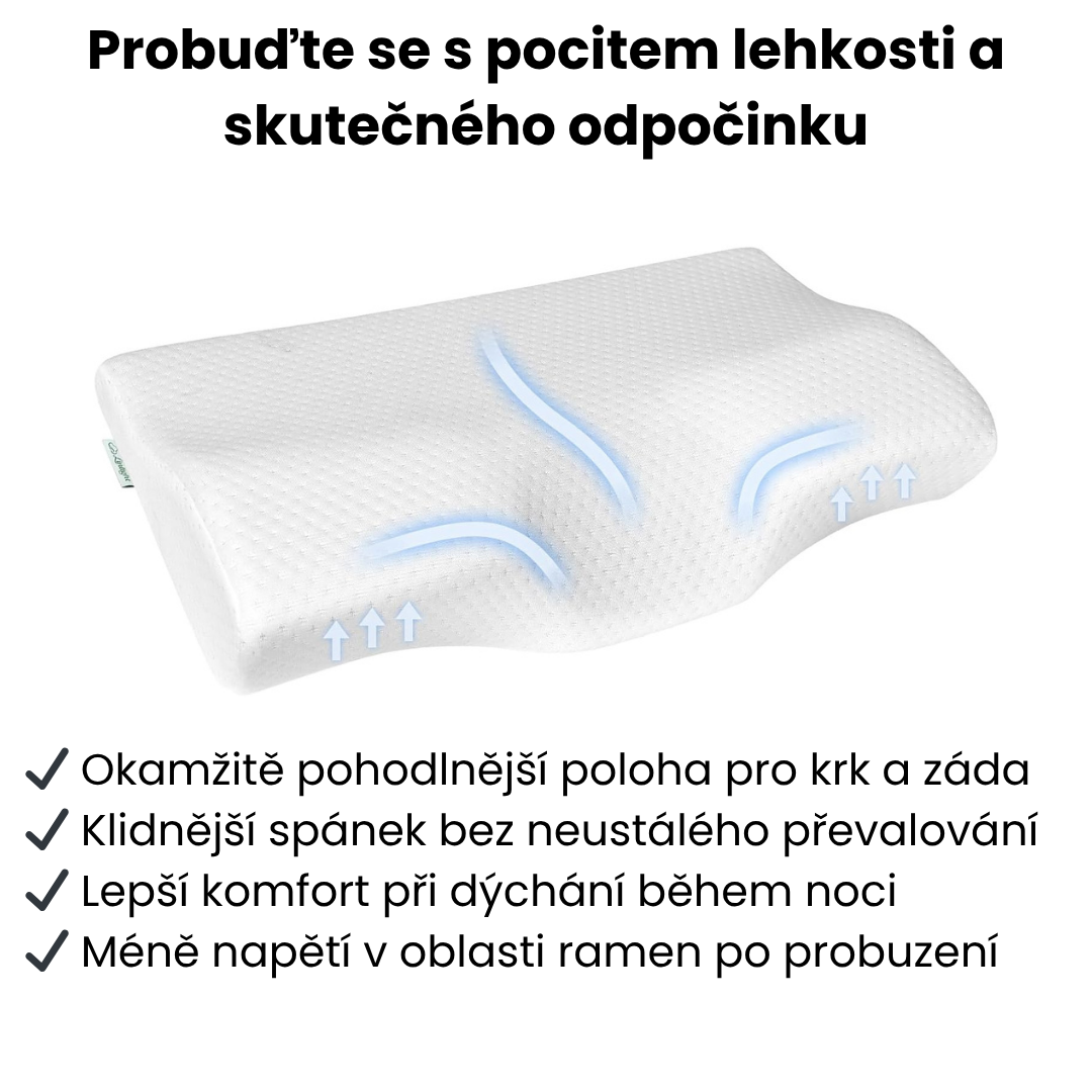 Ortho-Sleep – ergonomický polštář pro přirozenou oporu krku a páteře